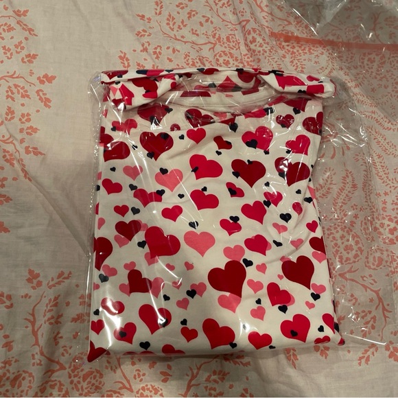 Talbots Women's Plus Bateau Neck Tee AN3 Scattered Hearts Size 1X Plus NWT - Picture 12 of 12